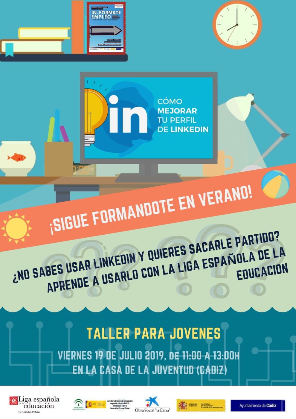 Taller de Linkedin de la Liga de la Educación gaditana - Juventud Cádiz
